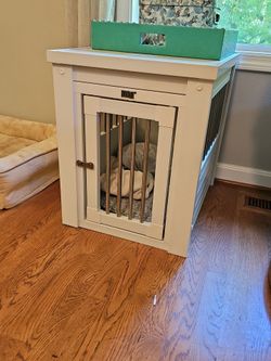 Dog crate and end table