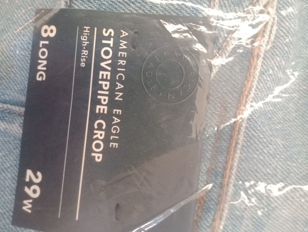 American Eagle Stovepipe Crop Highrise 8long 29w New With All Tags 30$ Firm