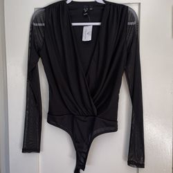 NWT Windsor black mesh bodysuit