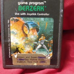 Vintage 1982 Atari Game Berserk