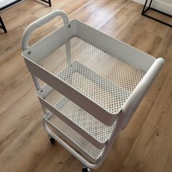 White Rolling Cart