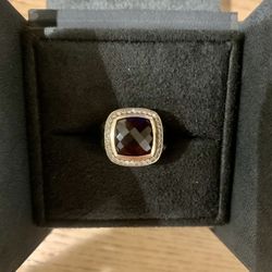 David Yurman Garnet & Diamond Albion Ring