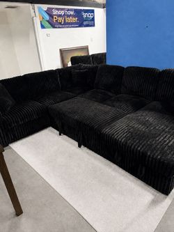 🛋️ New Corduroy Sleeper Sectional with Storage & USB $10 Down