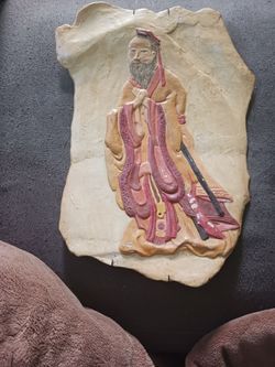 Decorative Relief Plaque Bearded Figure Wall Art