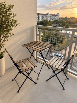 Wooden Bistro Table – Patio/Balcony