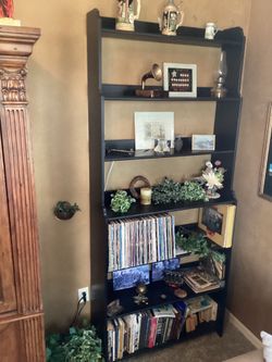 Tall bookcase in black