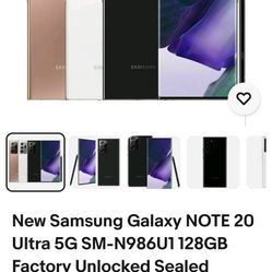 Galaxy Note 20 Ultra  Unlocked 