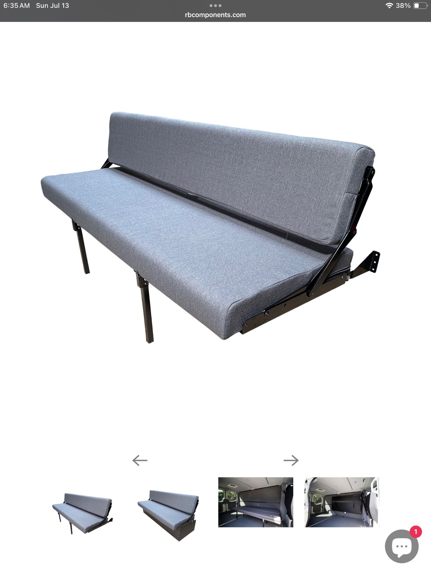 Sofa Sleeper For Van, Trailer, Or RV