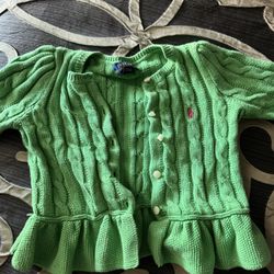 Toddler Girl Polo Cardigan Sweater 2T