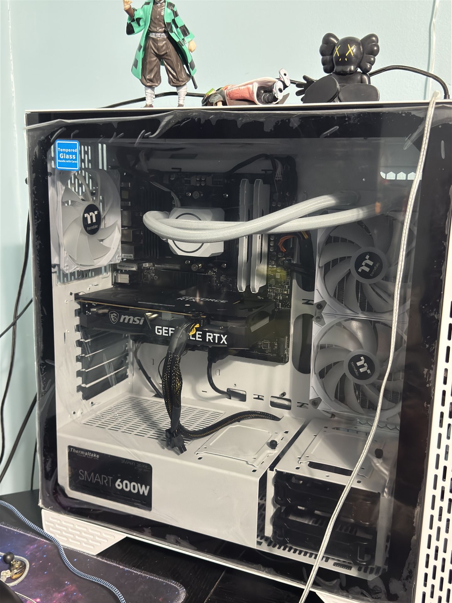 Thermaltake Glacier 360 Liquid-Cooled PC (AMD Ryzen 5 5600X, RTX 3060, 32GB 3600Mhz DDR4 ToughRAM RGB Memory, 1TB NVMe M.2, WiFi, Win 10 Home) Gaming