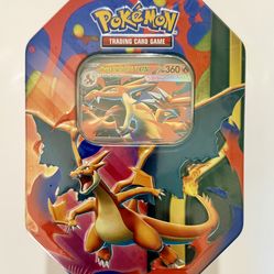 Pokémon TCG Mega Charizard Y ex Tin (4 Booster Packs)
