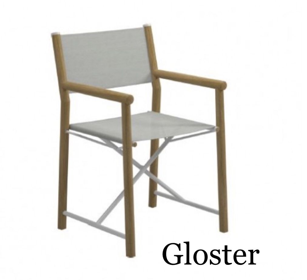 Gloster Voyager Director's Chair - White/Seagull