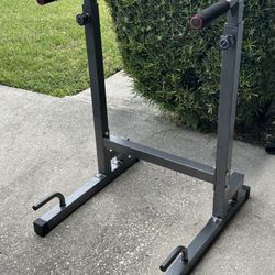Metal Dip Stand Station With Adjustable Height And Push Up Bars