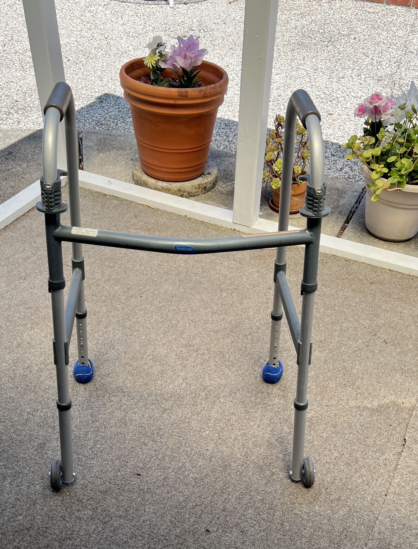 Invacare adjustable adult walker with wheels