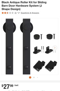 Black barn door hardware