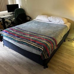 Queen Bed Frame & Mattress