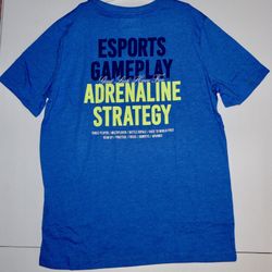 Cat & Jack Blue Adrenaline Strategy Esports Gameplay T-Shirt NWT Boys Size XXL