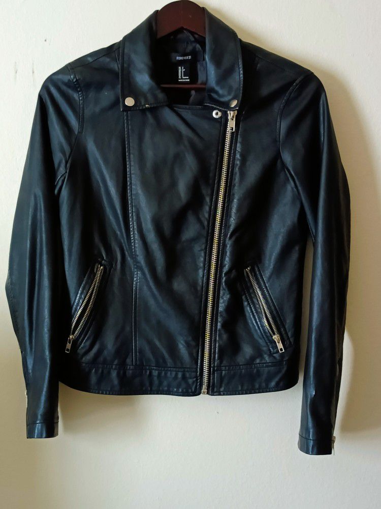 Forever 21 Black Faux Leather Jacket.