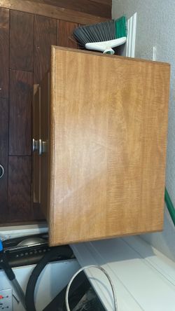 Light brown wood, two drawer nightstand