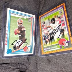 Shedeur Sanders Signed Autograph Rookie NFL Cards  Auto Cleveland Browns 