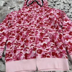 Bape Pink Camo Zip-up Hoodie 