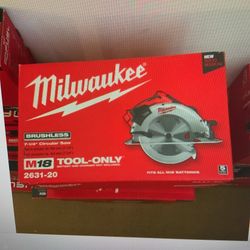 Milwaukee, M 18 7 1/4 Inch Circular Saw Tool Only Brand New In The Box, And The Price Is Firm