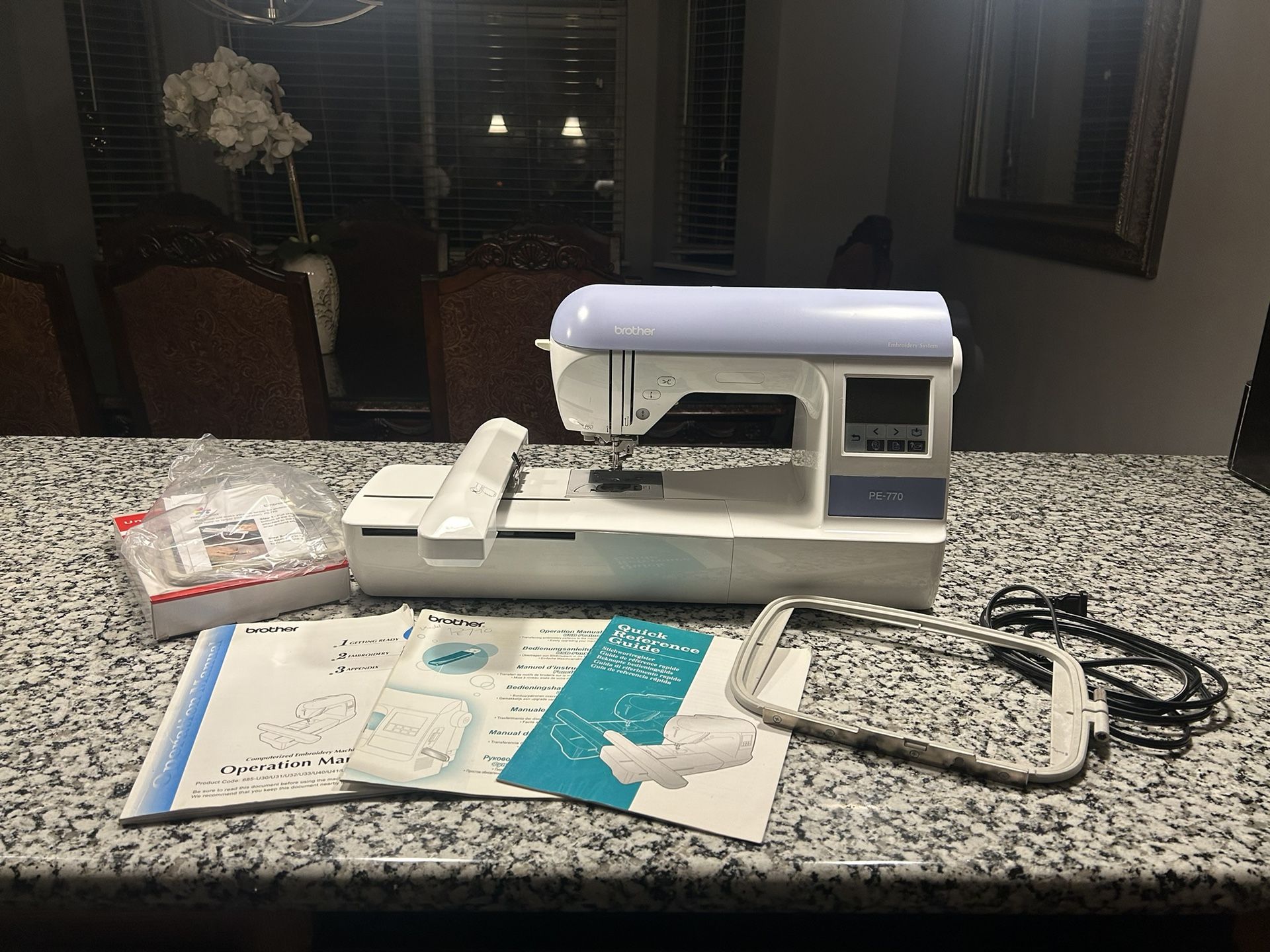 Brother Embroidery Machine, PE770, 5” x 7” Embroidery Machine