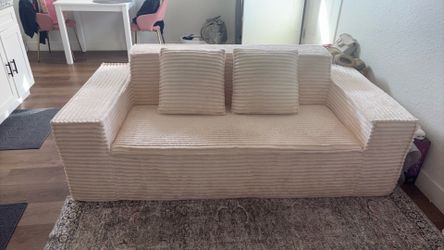 Cream corduroy couch - great condition