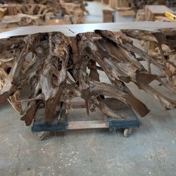 Dark Brown Root Console Table Credenza 