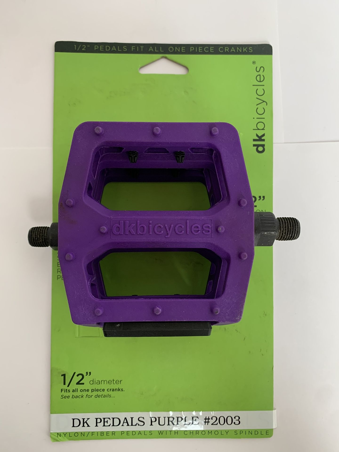 Plastic Purple Dk Brand Bike Pedals Size 1/2 Inch