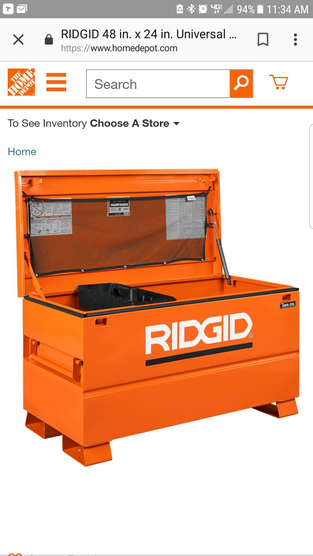 New ridgid tool box 48"