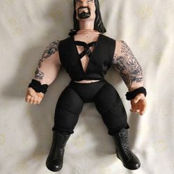 Vintage 1990's Jacks Pacific 1998 Undertaker Plush Figure WWF WWE Almost 17 Inches Tall Figure Good Condition 