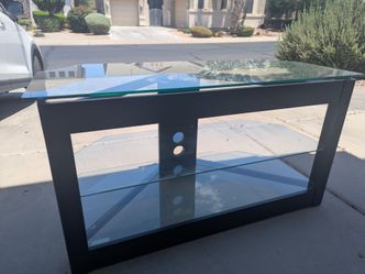 Glass tv stand
