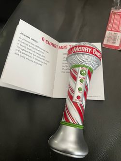 Hallmark Merry-Okee Christmas Karaoke Microphone Voice Changer w/ Songbook