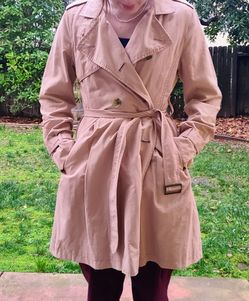 Gap Blush Pink Trench Coat Woth Belt Soze Small