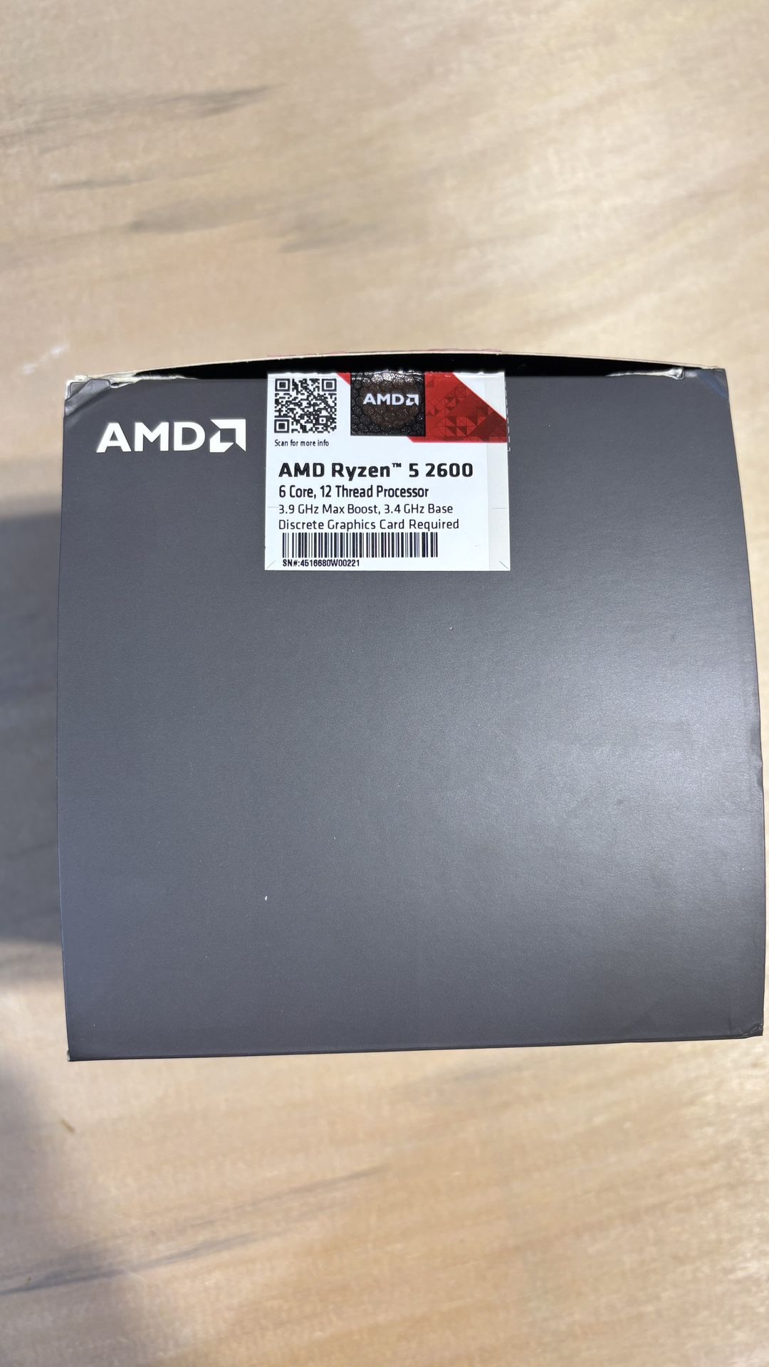 AMD Ryzen 5 2600 CPU With Fan