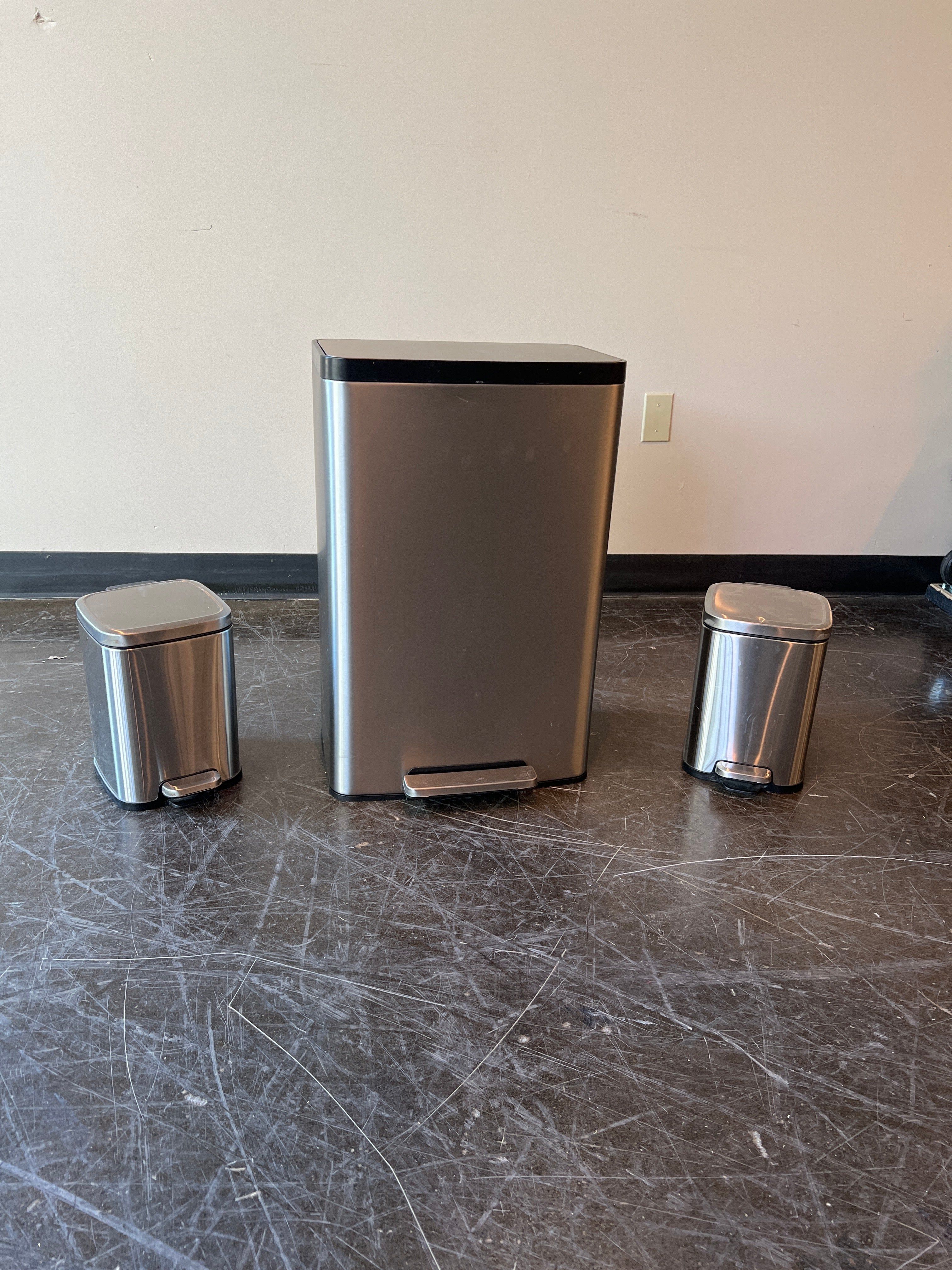 Set of Kohler Step Trash Cans (13 & 2.5 Gallon)