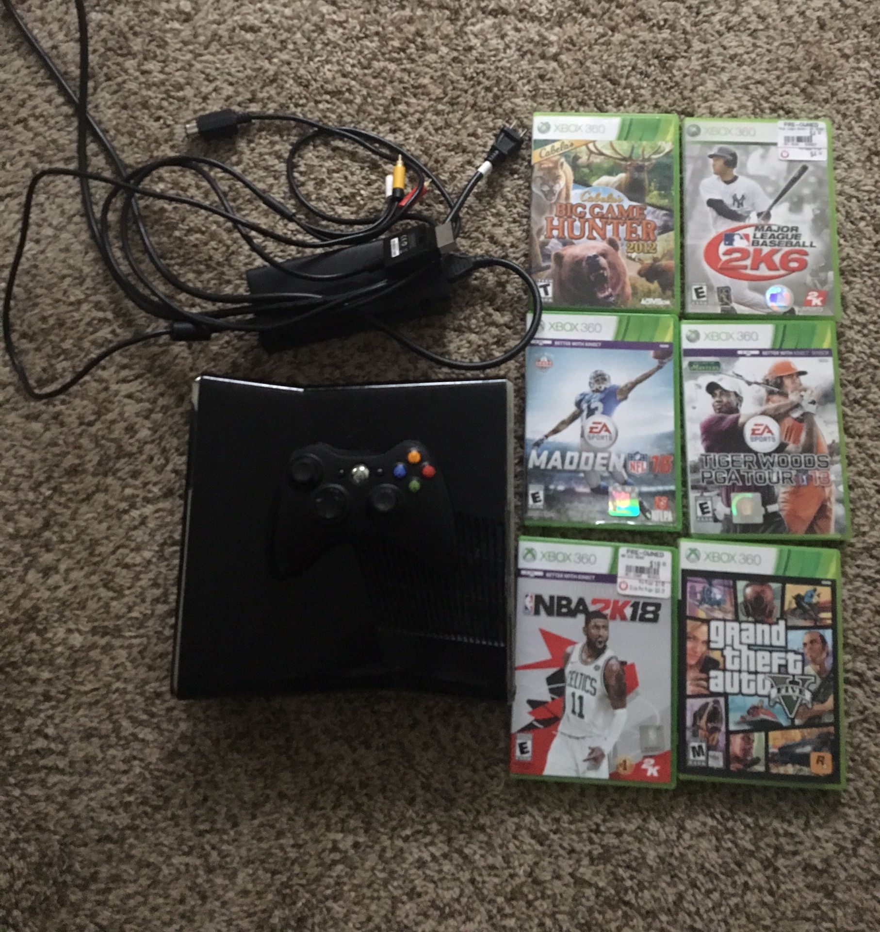 XBOX 360...all cords & controller...6 games.