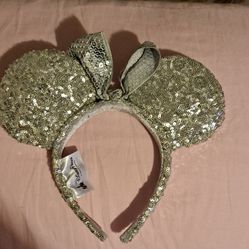 Minnie Mouse Silver Sequined Ears 