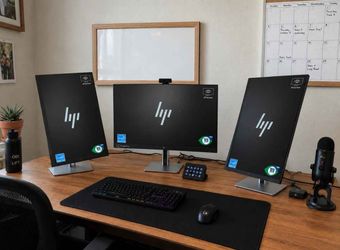 22" HP Computer Monitors on Rotating Stands
