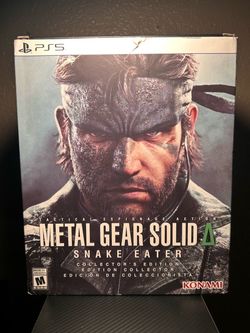 Hey, it’s never been used I’m asking$115for, Metal Gear Solid: Snake Eater Collector's Edition, the Playstation 5 it’s brand new
