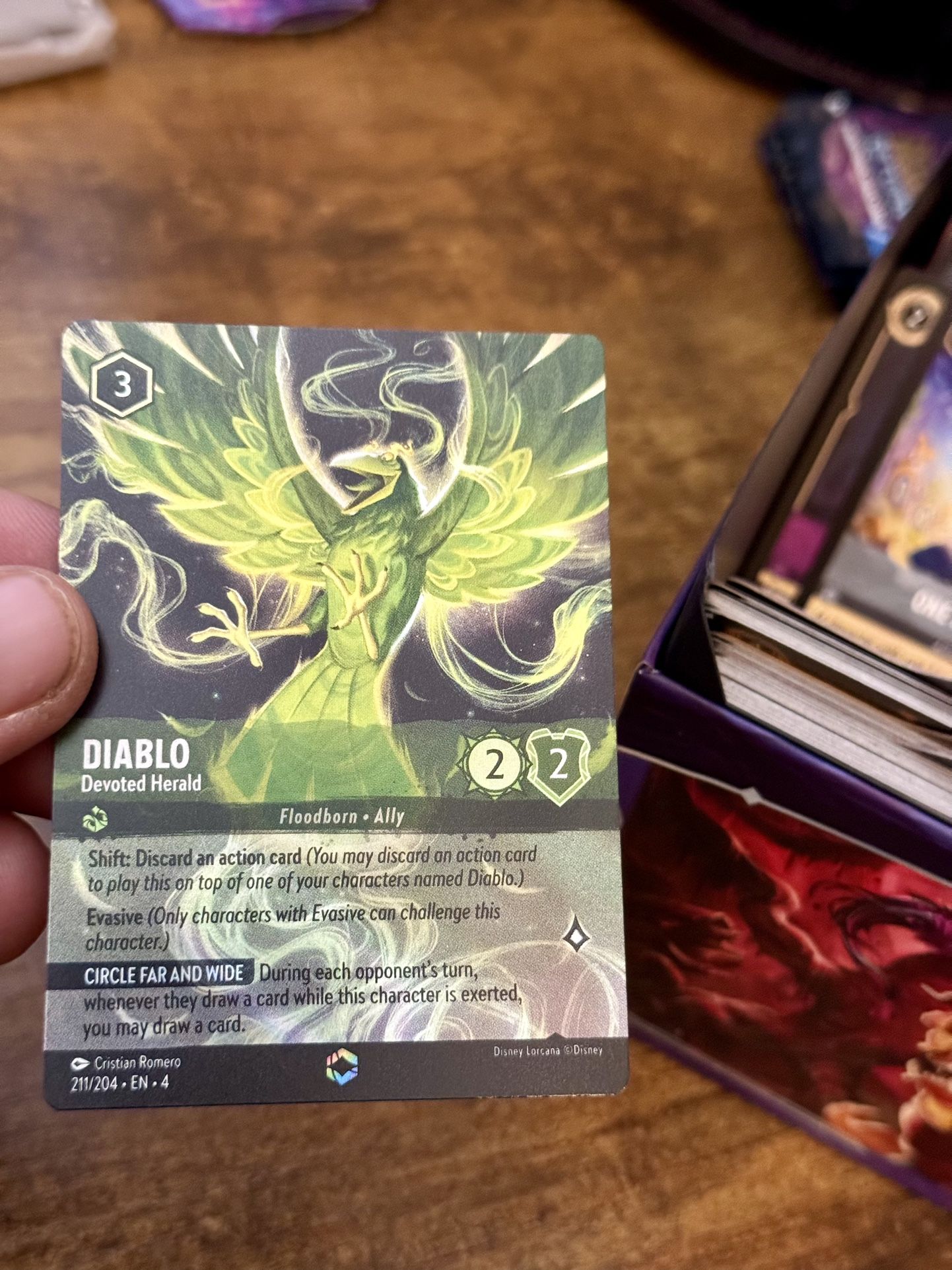 Enchanted Diablo Devoted Herald Lorcana Nm for Sale in Glendale, AZ -  OfferUp