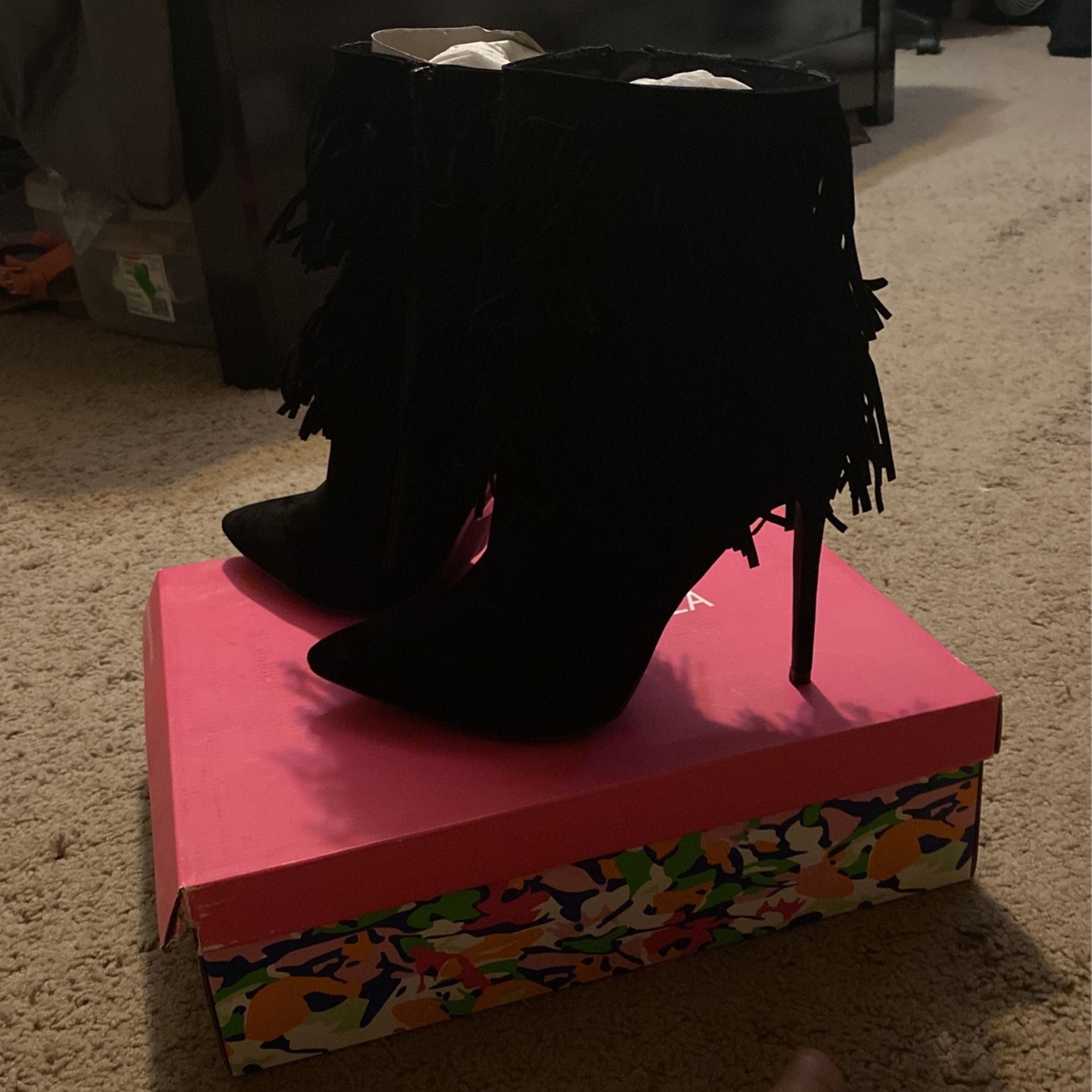 Brand New Fringe Boots Size 11 $30 OBO