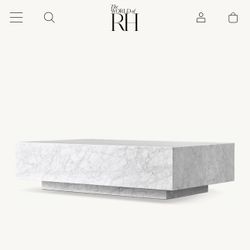 Restoration Hardware Italian Carrara Marble Coffee Table 