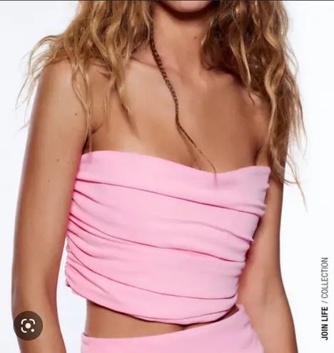 Zara pink corset top, size smal