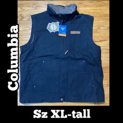 Columbia PHG Roughtail Work Vest Realtree Men’s Sz XL-tall New BLACK 