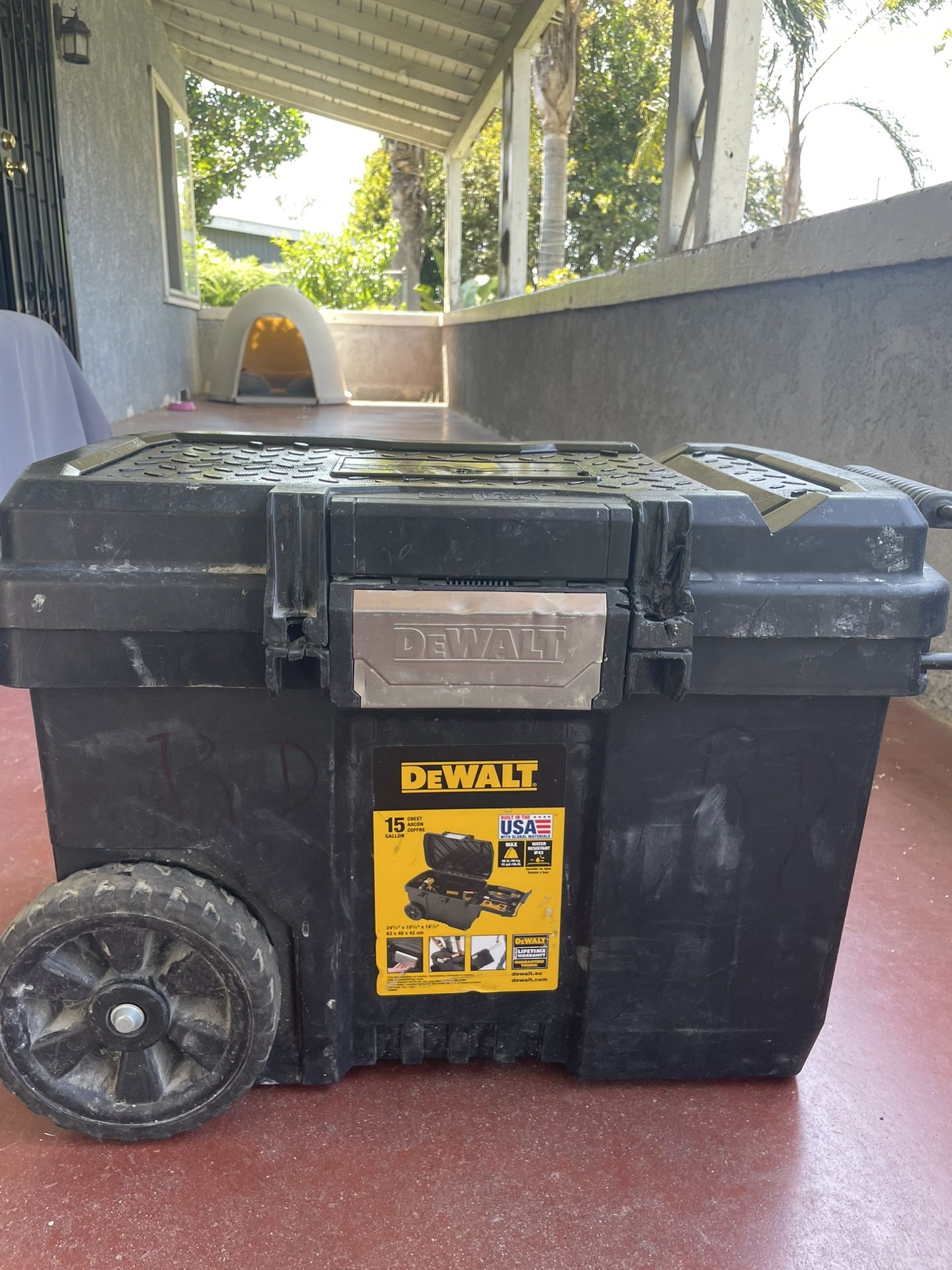 Used Dewalt Plastic Tool Box On Wheels