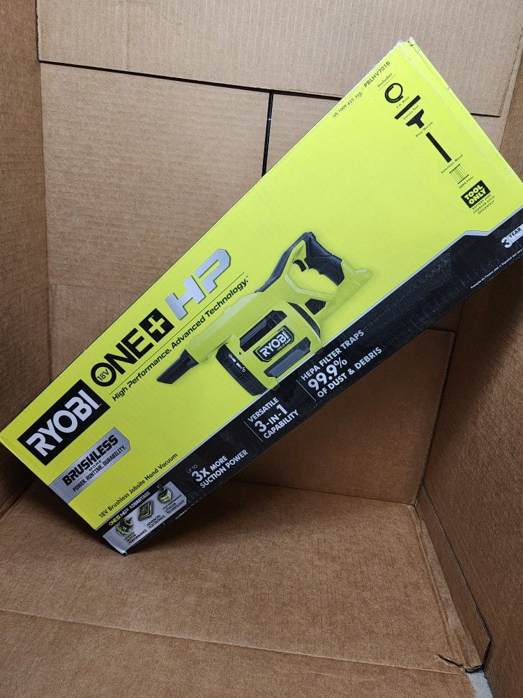 RYOBI JOBSITE HAND VACUUM KIT