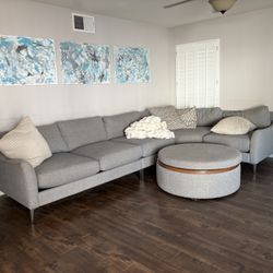 MUST GO!! Modular Sectional With Ottoman 