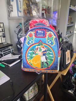 Disney Loungefly Beauty and the Beast stained glass bag